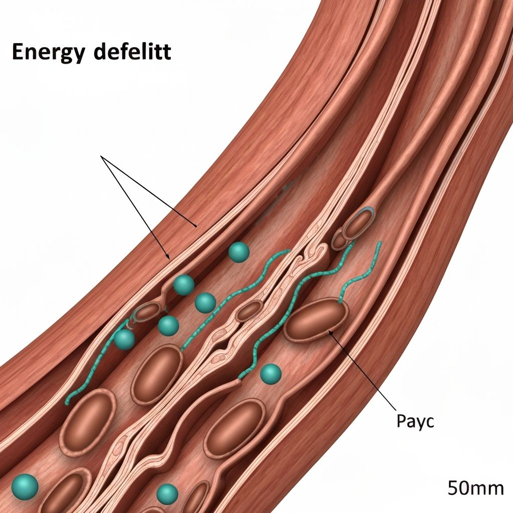 Energy deficit physiological context illustration